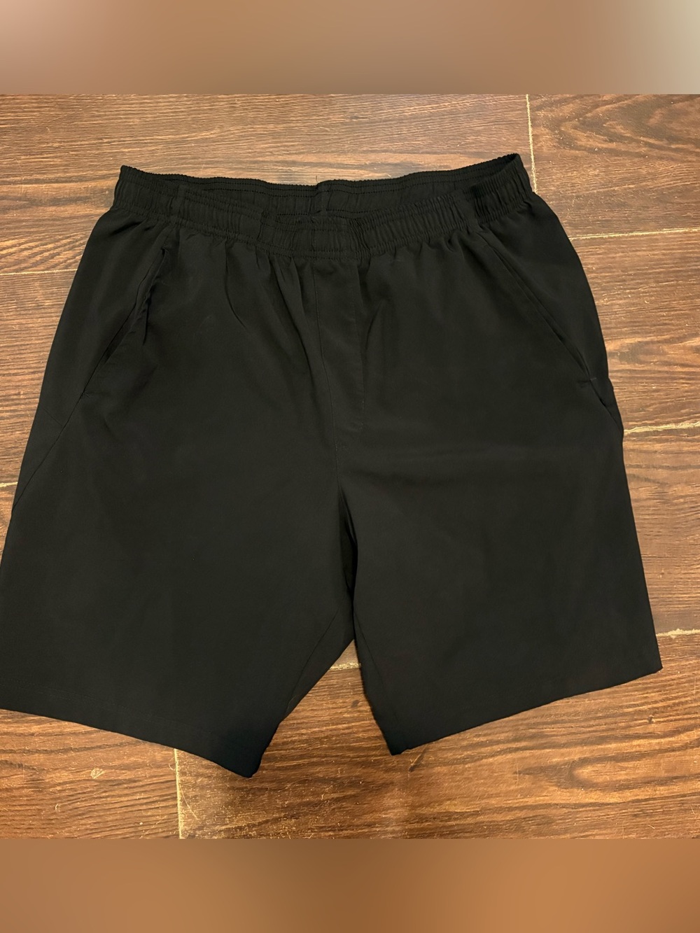 RBX Men's LG Black Athletic Elastic-Waist Performance Shorts